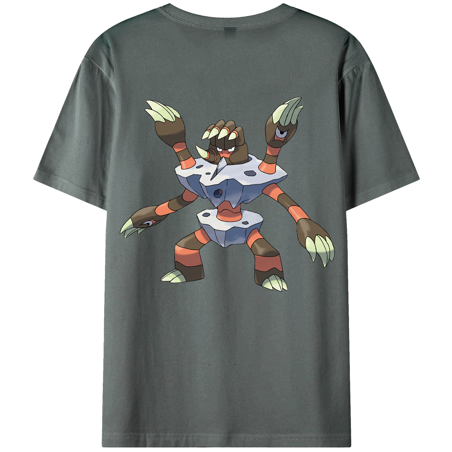 （画像用） ポケットモンスター Pokémon 綿100％ メンズ半袖Tシャツ（バックプリント） 通気性